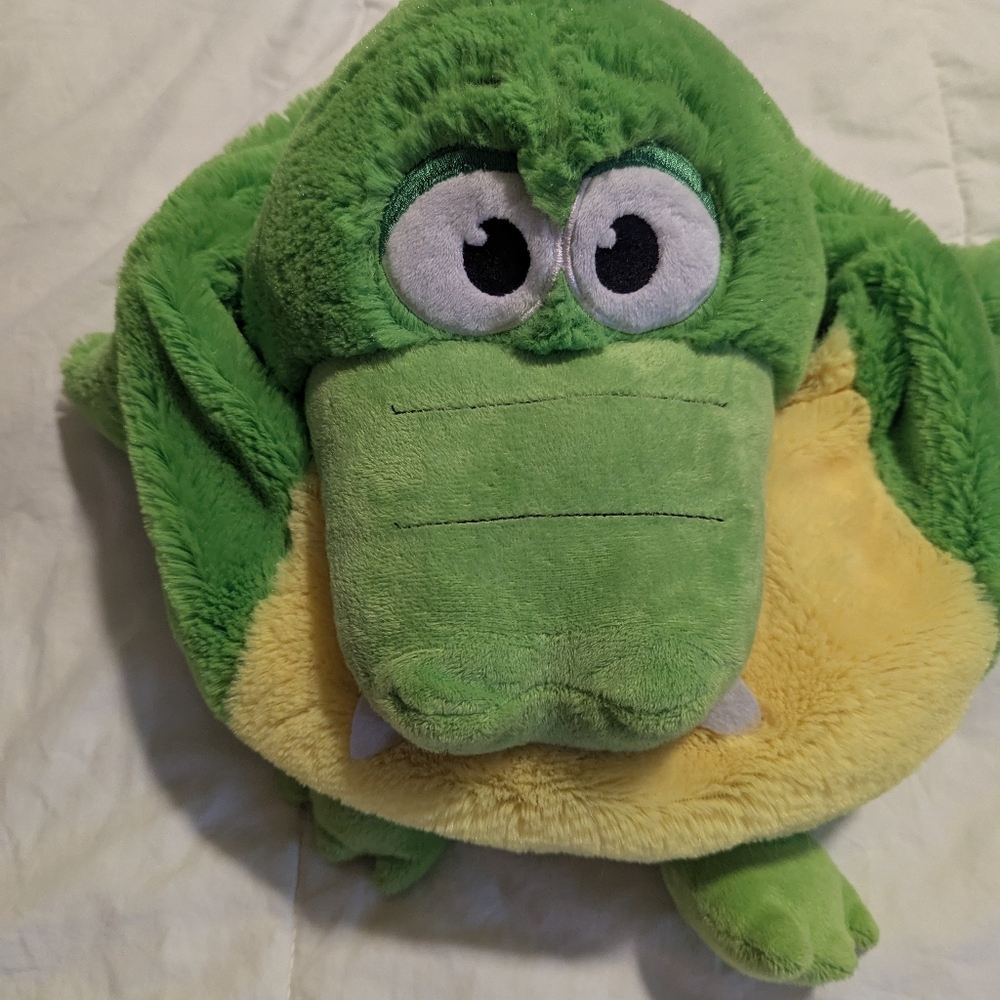 NWOT Tummy Stuffers Green and Yellow Plush Toy - Picture 2 of 9